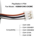 ARLBA New PS4 Cooling Fan Internal Cooler KSB0912HE CK2M Replacement for Sony Playstation 4 Games Console CUH-1200 CUH-1215A CUH-1215B CUH-12XX CUH-1200AB01 CUH-1200AB02 500G W/Thermal Paste tools kit