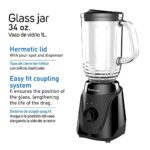 Taurus|Menina Glass| Blender with 2 speed control |Glass jar 32 oz | Modern design| Compact Size | 300 w| Easy Fit System |Easy to clean |Make it in Minutes