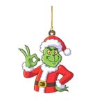 Christmas Tree Decorations – Green Thief Tree Acrylic Ornaments Xmas Tree Hanging Pendants Holiday Party Decor ?B?