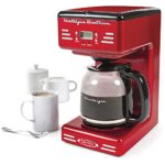 Nostalgia Retro 12-Cup Programmable Coffee Maker With LED Display, Automatic Shut-Off & Keep Warm, Pause-And-Serve Function, Red