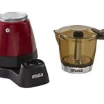 IMUSA USA Electric Espresso/Moka Maker, 3-6 Cups, Red
