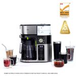 Braun MultiServe Coffee Machine 7 Programmable Brew Sizes / 3 Strengths + Iced Coffee & Hot Water for Tea, Glass Carafe (10-Cup), Stainless/Black, KF9150BK