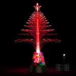 ANGROC Christmas Decorations, 12″ Lighted Up Christmas Tree, USB Tabletop X’Mas Tree Lights with 8 Modes Color Changing and Star Toppers , for Room Table Fireplace Home Office Xmas Holiday Decor