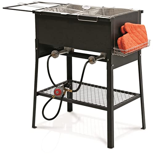 Free Standing Triple Deep Fryer3 Basket Stainless Steel Propane Cooker