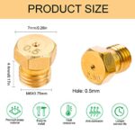 THYULIFE 12 Pack Grill Propane Gas Orifice Nozzle Conversion Kit – DIY Burner Brass Jet Nozzles Replacement Parts for Weber and Most Brands Grills, Easy to Drill Out, Orifice Size 0.5mm, M6x0.75mm
