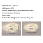 KPONE Modern LED Ceiling Light White Three-Ring Ceiling Lamp Living Room Bedroom Dining Room Lighting Fixtures Simple Dimmable with Remote Control Lamps and Lanterns Decoration (Size : 45cm)