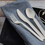 GreenWorks 7″ Compostable Cutlery Set,150 Ct(50 Forks,50 Spoons,50 Knives) Heavyweight Large Disposable Biodegradable Utensils Silverware Combo