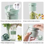 ROCKURWOK Personal Blender, Portable Small Mini Blender with USB for Shakes and Smoothies, 10 Oz, Green
