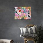 Banksy Wall Art Graffiti Street Canvas Wall Decor Banksy Girl Elephant Painting Print Art Motivational There Is Always Hope Picture Artwork Framed Ready to Hang for Living Room Bedroom Office 12″x16″