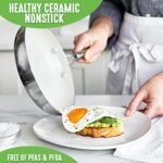 GreenLife Tri-Ply Stainless Steel Healthy Ceramic Nonstick, 10 Piece Cookware Pots and Pans Set, PFAS-Free, Multi Clad, Induction, Dishwasher Safe, Oven Safe, Silver