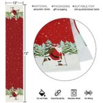 Fantasy Color Christmas Table Runner 13×72 Inch, Red Santa Table Runner for Party, Holiday, Indoor Outdoor Christmas Party Dining Table Decorations