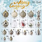 111-Pack Christmas Balls Ornaments,Assorted Shatterproof Christmas Ornaments Set, Xmas Seasonal Luxurious Hanging Pendants Gift Package for Christmas Tree Party Holiday Indoor Decor(Champion Gold)