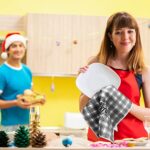 Buryeah 4 Pcs Christmas Kitchen Towels Dish Towels Xmas Deer Truck Farmhouse Dishcloth Absorbent Winter Hand Towel Holiday Tea Cloth Towel for Cooking Seasonal Decor Housewarming Gift (Vintage Style)