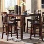Signature Design by Ashley Bennox 5 Piece Counter Height Dining Set, Includes Table & 4 Barstools, Brown