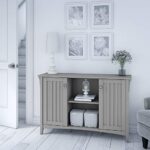 Bush Furniture Accent Storage Cabinet with Doors, Cape Cod Gray