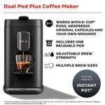 Instant Pod, 3-in-1 Espresso, K-Cup Pod and Ground Coffee Maker, From the Makers of Instant Pot with Reusable Coffee Pod for Ground Coffee, 2 to 12oz. Brew Sizes, 68oz Reservoir