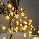 2M Christmas Light Decorations 10LED Snowflake String Lights Xmas Home Ornaments Fairyland Decor for Indoor Outdoor
