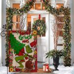 Eiazuiks Christmas Welcome Garden Flag Floral Santa and Tree Double Sided Vertical Rustic Farmhouse Yard Seasonal Holiday Outdoor Decor 12×18 Inch