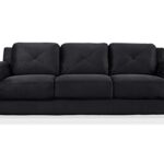 Lifestyle Solutions HRFKS3BK Grayson Sofa, 78.7″ W x 31.5″ D x 32.7″ H, Black