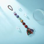 XIUQILAI Car Accessories 7 Chakra Healing Crystals Stones Hanging Ornament Boho Rear View Mirror Interior Decor Hippie Room Home Wall Meditation Christmas Tree Decoration for Women Men
