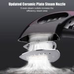 Anthter Steamer for Clothes, 1500W Standing Garment Steamer with Updated Ceramic Steam Nozzle, 2.5L Water Tank for 95 mins Continuous Steaming, 35s Heat-up Wrinkle Remover, Adjustable Pole for Storage