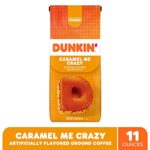 Dunkin’ Caramel Me Crazy Flavored Ground Coffee, 11 Ounces