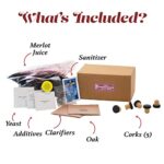 Craft A Brew – Merlot Wine Recipe Kit – 1 Gallon – Ingredients for Home Brewing Wine – Wine Making Ingredients and Supplies