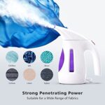 Hilife Travel Steamer for Clothes, Hand Steam Iron for Clothes Steamer, 240ml Big Capacity Wrinkles Remover, Portable Garment Steamer for Home, Office and Travel