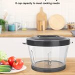 Food Processor, VASTELLE Electric Food Chopper for Meat, Vegetables, Fruits and Nuts, 8 Cup Glass Bowl Food Grinder with 2 Speed, Grey
