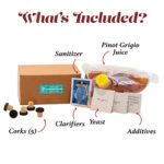 Craft A Brew – Pinot Grigio Wine Recipe Kit – 1 Gallon – Ingredients for Home Brewing Wine – Wine Making Ingredients and Supplies