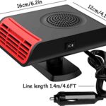 Car Heater, 12V 150W Portable Car Heater Defroster Fans, Fast 2 in 1 Heating Cooling That Plugs into Cigarette Lighter, Anion Purified Air Window Defroster for Car, SUV, Jeeps, Trucks
