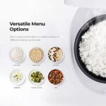 CUCKOO CR-0375F | 3-Cup (Uncooked) Micom Rice Cooker | 10 Menu Options: Oatmeal, Brown Rice & More, Touch-Screen, Nonstick Inner Pot | White
