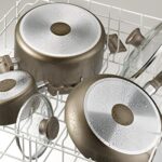 T-fal C991SE Ceramic Chef Cookware Set, 12-Piece, Champagne