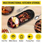 VEVOR Electric Grill and Hot Pot, 2 in 1 Electric Hot Pot with Divider, Electric BBQ Stove Hot Pot with Dual Temp Control, Electric Teppanyaki Grill Pot with 5 Speed for Family Dinner Friends Party