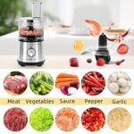 FORLIM 3.5 Cup Small Food Processor,12-in-1 Mini Blender and Food Processor Combo for Kitchen,350W,20oz Bottle,2 Speeds+Pulse with 4 Blades, for Shakes, Smoothies, Meat, Sauces, Stainless Steel Silve