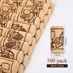 500 Pieces Natural Wine Corks 7/8″ x 1 3/4″ Wood Straight Corks Wine Bottle Corks Stopper Wine Making Bottles Corks for Corking Homemade Making Art Projects DIY Crafting Leakproof Decorative