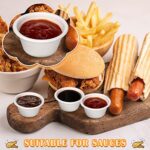 400 Pcs 2oz Bagasse Fiber Cups with Lids 2 oz Portion Cups Paper Sauce Cups Condiment Cups 2 oz Cups with Lids Disposable Tasting Cups Small Sample Food Cup Bagasse Cup Lids for Party Snack