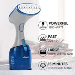 AEMEGO Handheld Portable Steamer for Clothes , Fabric Wrinkle Remover , 300ml Water Tank , Fast Heat-up , 15 mins Continuous Steam , No Water Spitting , with a 2-in-1 Brush & Clipper for Home & Travel