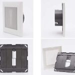 4 Inch Vent Attic Exterior Vent, Hon&Guan Gable Vents Adjustable Air Volume Duct Cover, Soffit Vents Square Vent Cover for Heating Cooling Ventilation and Exhaust.