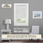 Cordless Light Filtering Mini Blind – 35 Inch Length, 48 Inch Height, 1″ Slat Size – Pearl White – Cordless GII Morningstar Horizontal Windows Blinds for Interior by Achim Home Decor