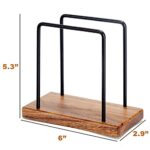 Acacia Wood Napkins Holder with Metal Wire, Standing Napkin Holder for Table , Kitchen & Dining Room Décor