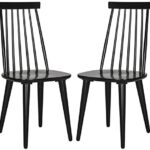 Safavieh American Homes Collection Burris Country Farmhouse Black Spindle Side Chair (Set of 2)