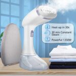 30S Fast Heat-up Remove Wrinkles Steamer for Clothes 30 mins Continuous Steam, 1350W Handheld Clothes Steamers for Home Curtains Clothes with 380ML Detachable Water Tank and Heat Insulation Gloves