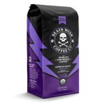 DEATH WISH COFFEE Whole Bean Espresso Roast – Extra Kick of Caffeine – Organic, Fair Trade, Strong Coffee Grounds from Arabica, Robusta Beans (1-Pack)