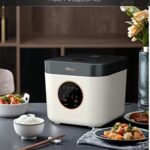 Offacy Smart Mini Rice Cooker, 3 Cups (Uncooked) Small Capacity, 24-H Delay Timer, Auto Keep Warm, Nonstick Inner Pot, for Soft White Rice, Brown Rice, Sushi, Porridge