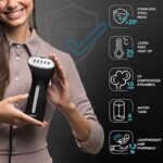 Steamer for Clothes, Hand Held Portable Travel Garment Steamer, Metal Steam Head, 25s Heat Up, Pump System, Mini Size, Handheld Steamer for Any Fabrics, No Water Spitting, 120V Black