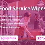 Fresh Towel Foodservice Reusable Paper Towels – 1/4 Fold, 13 x 20 inches – (1 Case of 200) All Purpose Cleaning Towels (Pink Solid)