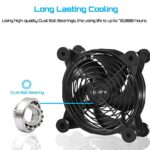 upHere U1203 Silent Dual 120mm USB Fan for Computer Cases Computer Cabinet Playstation Xbox Cooling