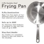 Made In Cookware – 8-Inch Stainless Steel Frying Pan – Stainless Clad 5 Ply Construction – Professional Cookware Italy
