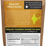 Organic Turmeric Ginger Tea Bags | 100 Tea Bags | Eco-Conscious Tea Bags in Kraft Bag | by FGO